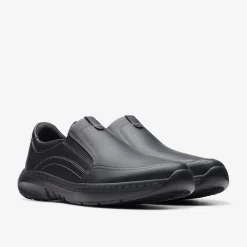 Clarks Pro Step Black Leather Flash Sale