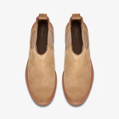 Clarks Cologne Arlo Light Tan Suede Hot
