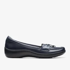 Clarks Cora Haley Navy Leather Cheap