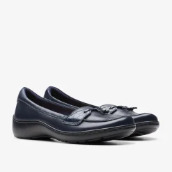 Clarks Cora Haley Navy Leather Cheap