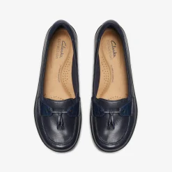 Clarks Cora Haley Navy Leather Cheap