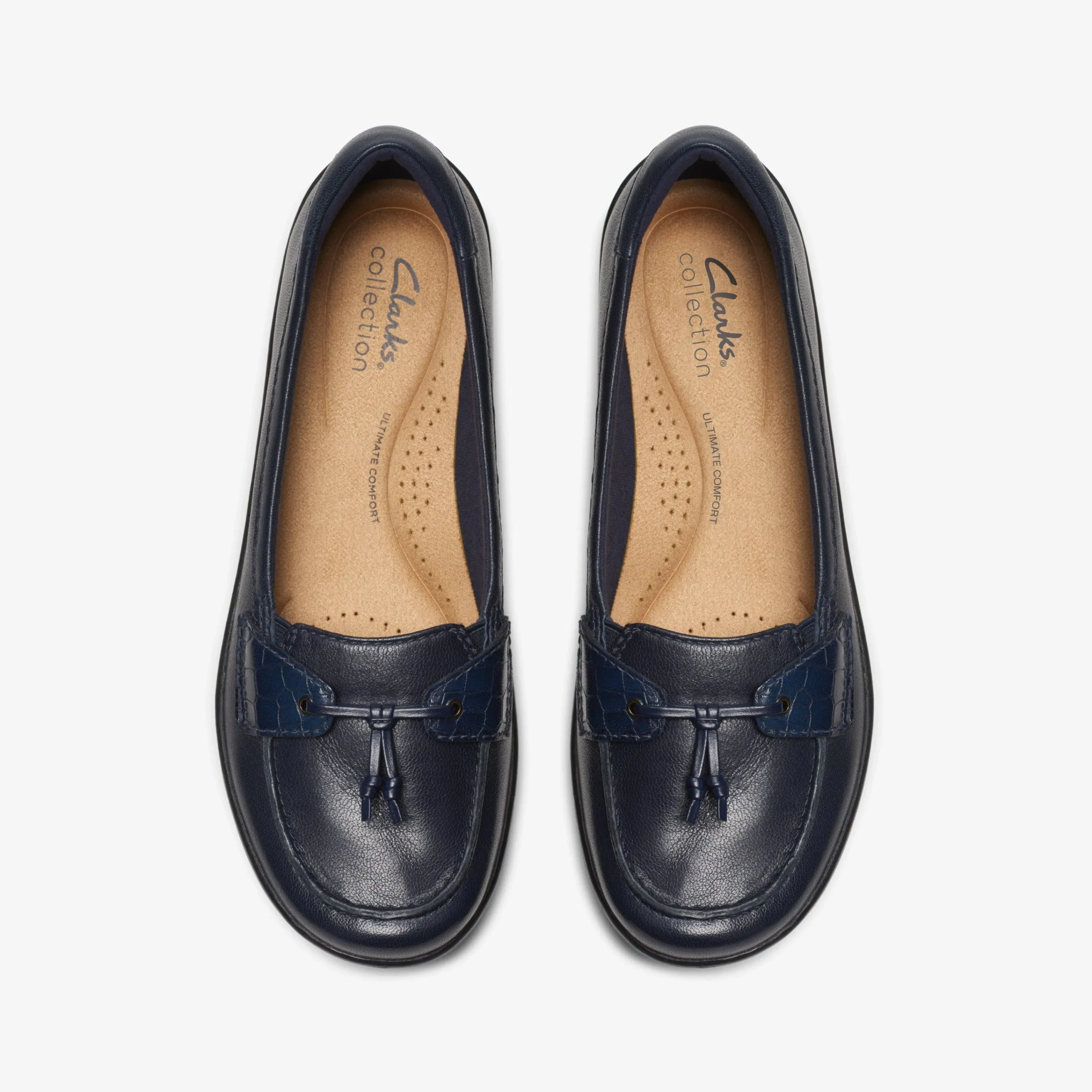 Clarks Cora Haley Navy Leather Cheap