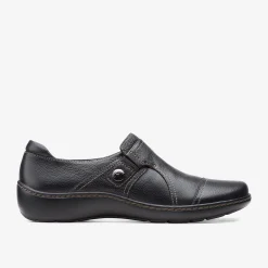 Clarks Cora Poppy Black Tumbled Fashion