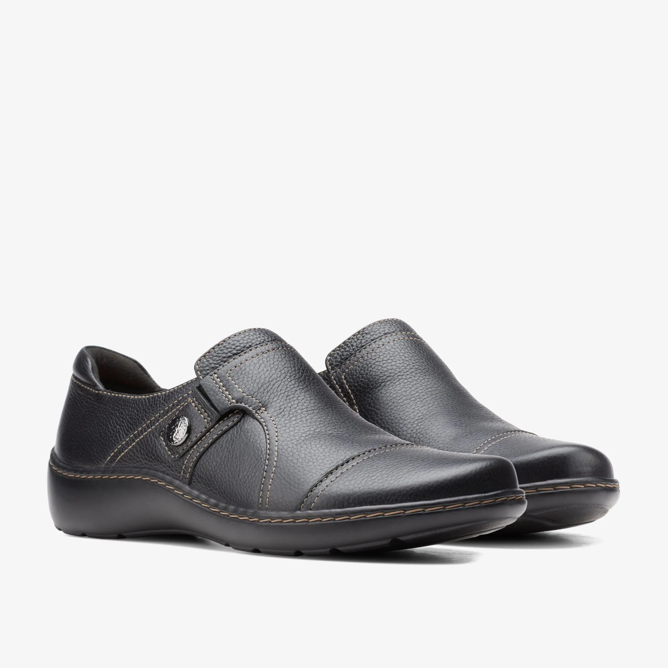 Clarks Cora Poppy Black Tumbled Fashion