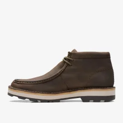 Clarks Corston Wally Waterproof Olive Leather Cheap