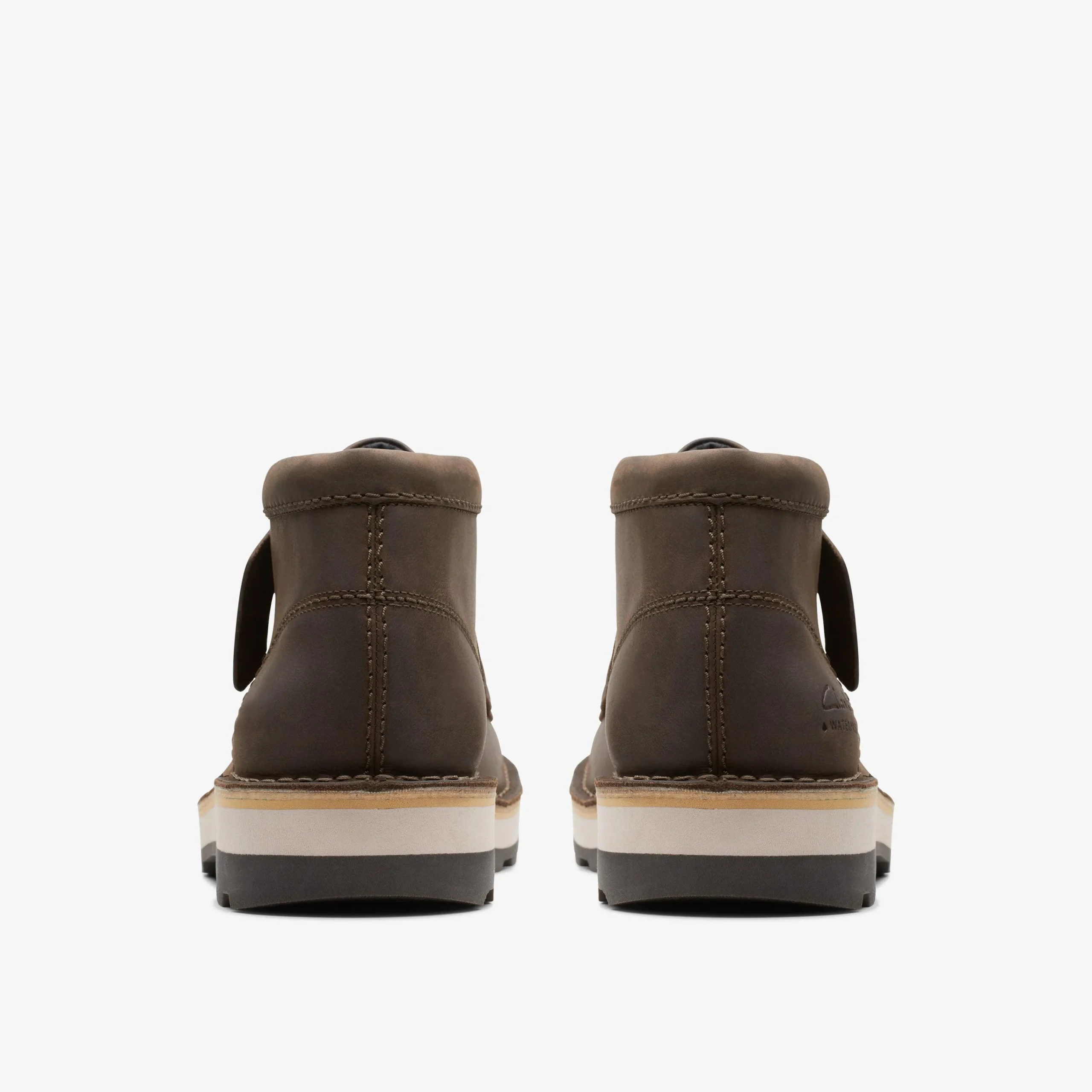 Clarks Corston Wally Waterproof Olive Leather Cheap