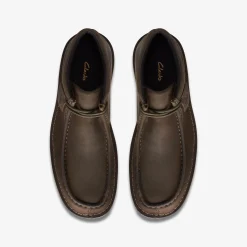 Clarks Corston Wally Waterproof Olive Leather Cheap