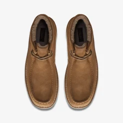 Clarks Corston Wally Waterproof Dark Sand Warmlined Fashion