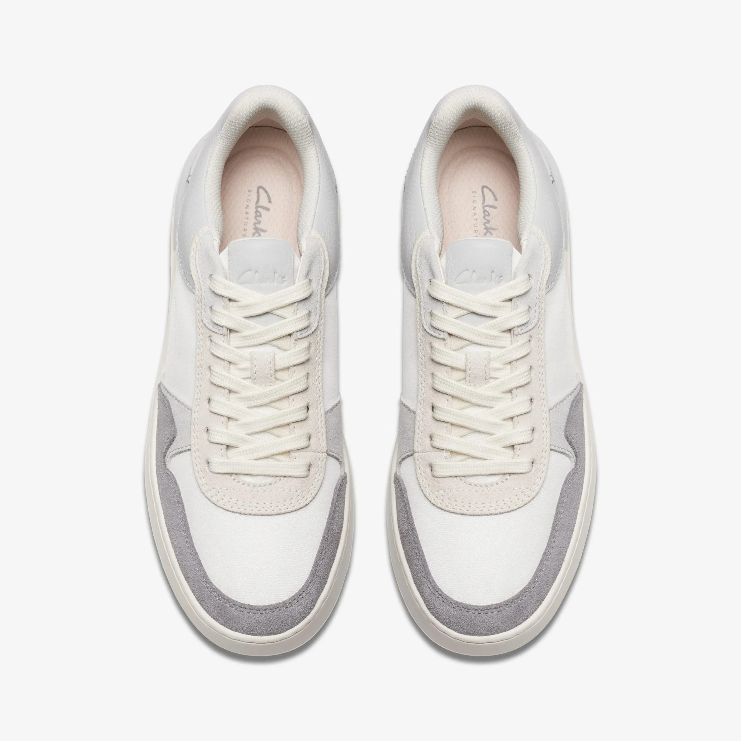Clarks Court Lite Race Light Grey Combination Best