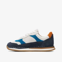 Clarks Craft Run Tor Kid Navy Combination Outlet