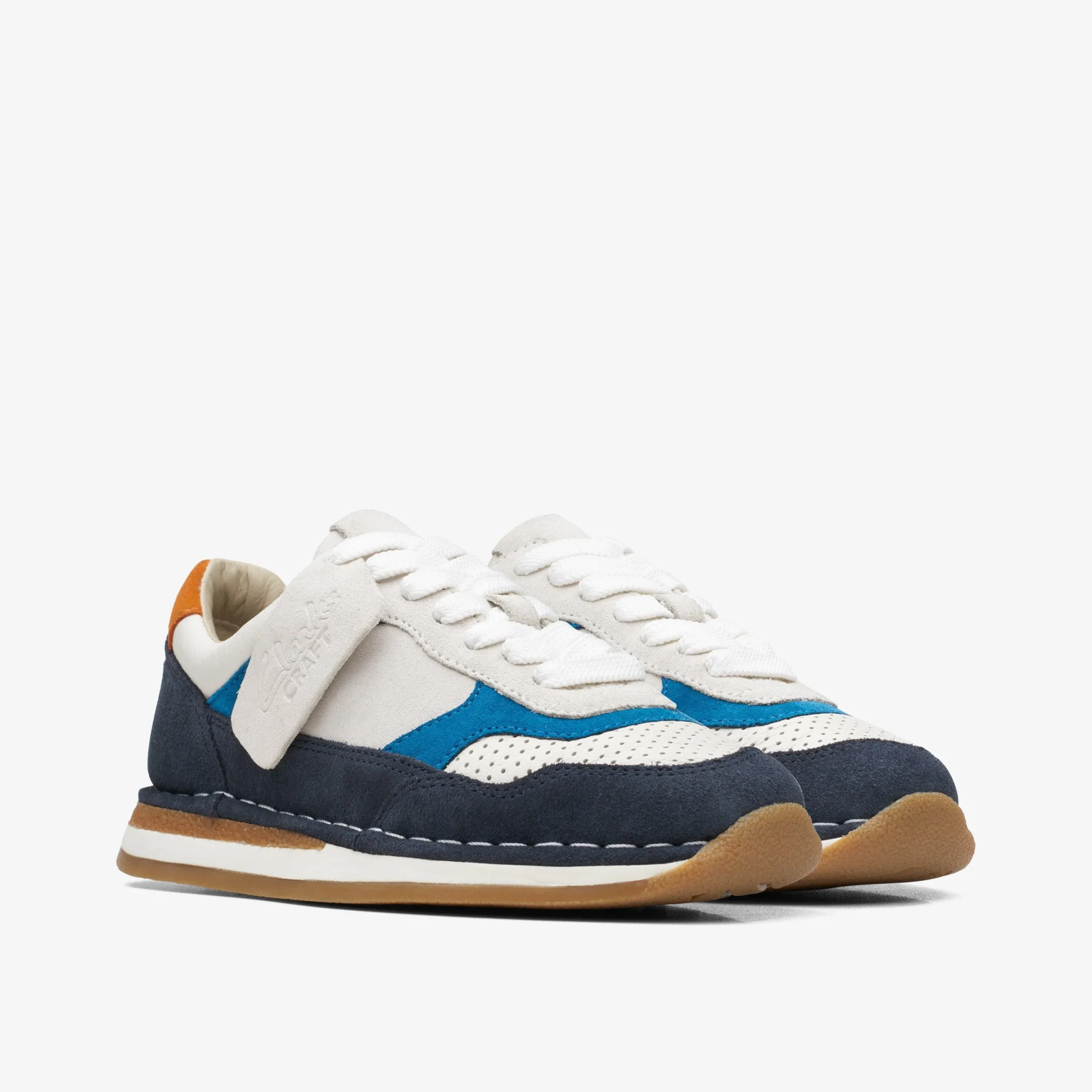 Clarks Craft Run Tor Kid Navy Combination Outlet