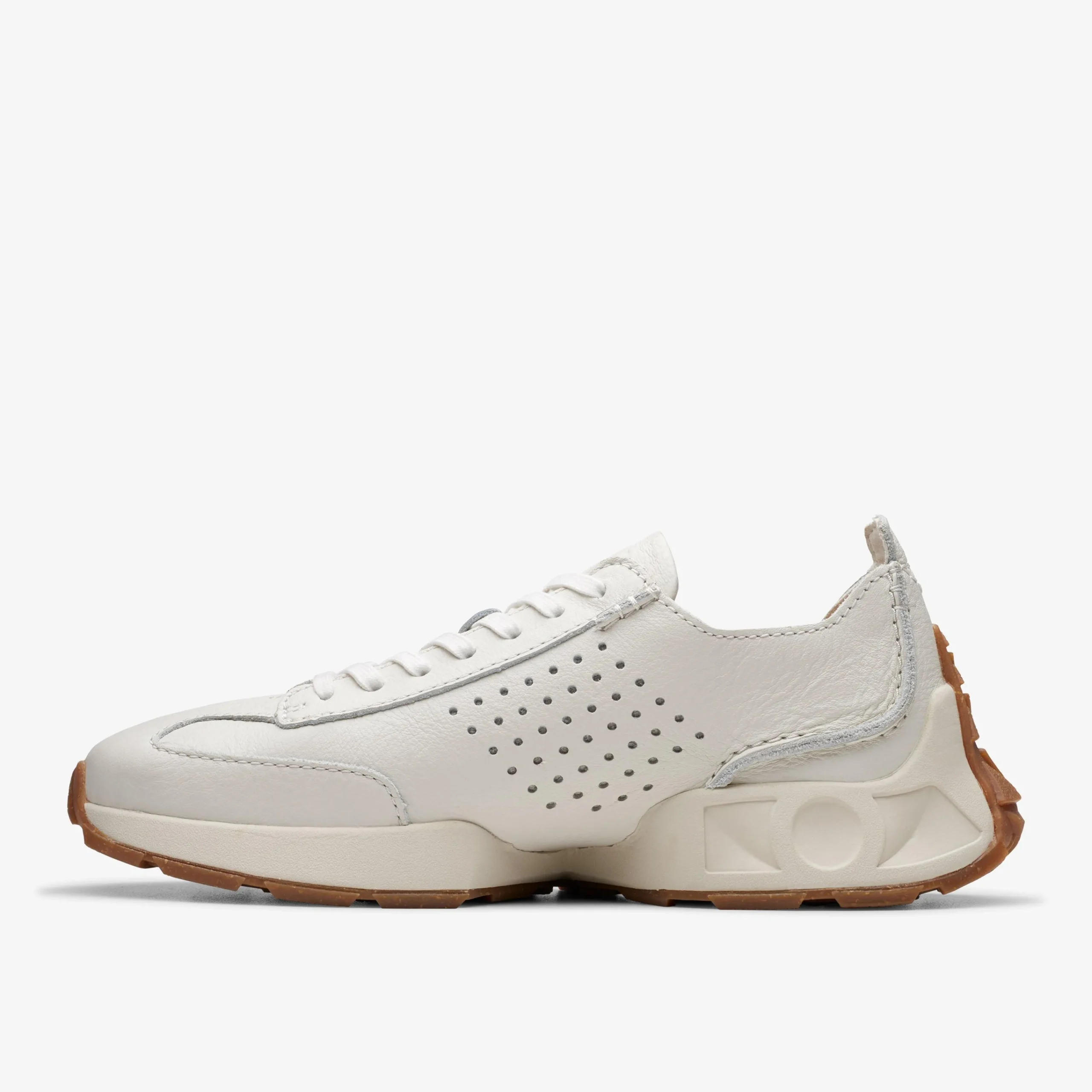 Clarks Craft Speed Off White Leather Clearance