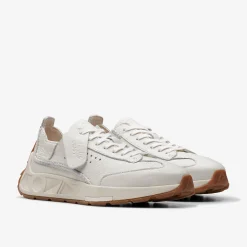 Clarks Craft Speed Off White Leather Clearance