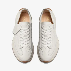 Clarks Craft Speed Off White Leather Clearance