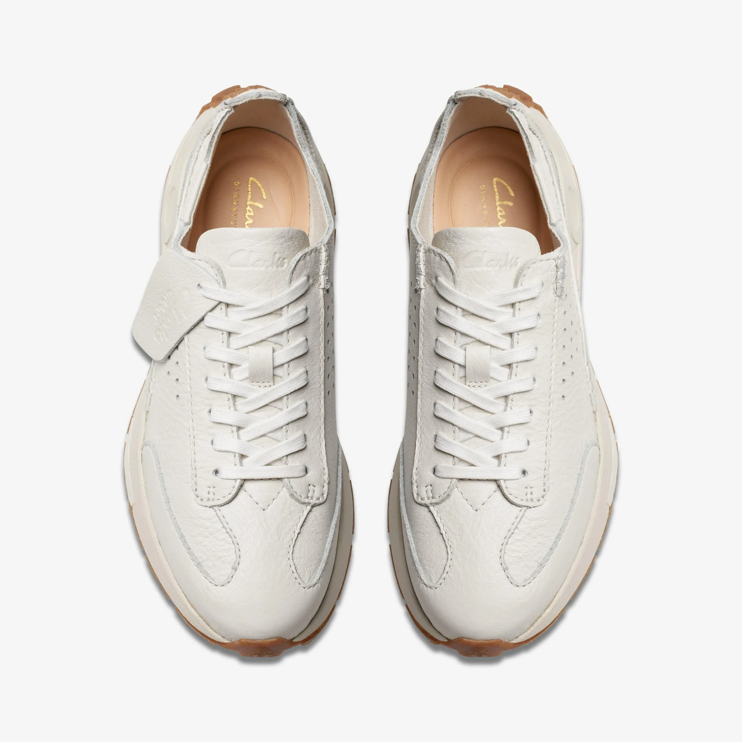 Clarks Craft Speed Off White Leather Clearance