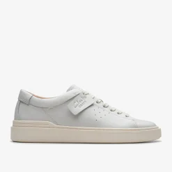 Clarks Craft Swift White Leather Cheap