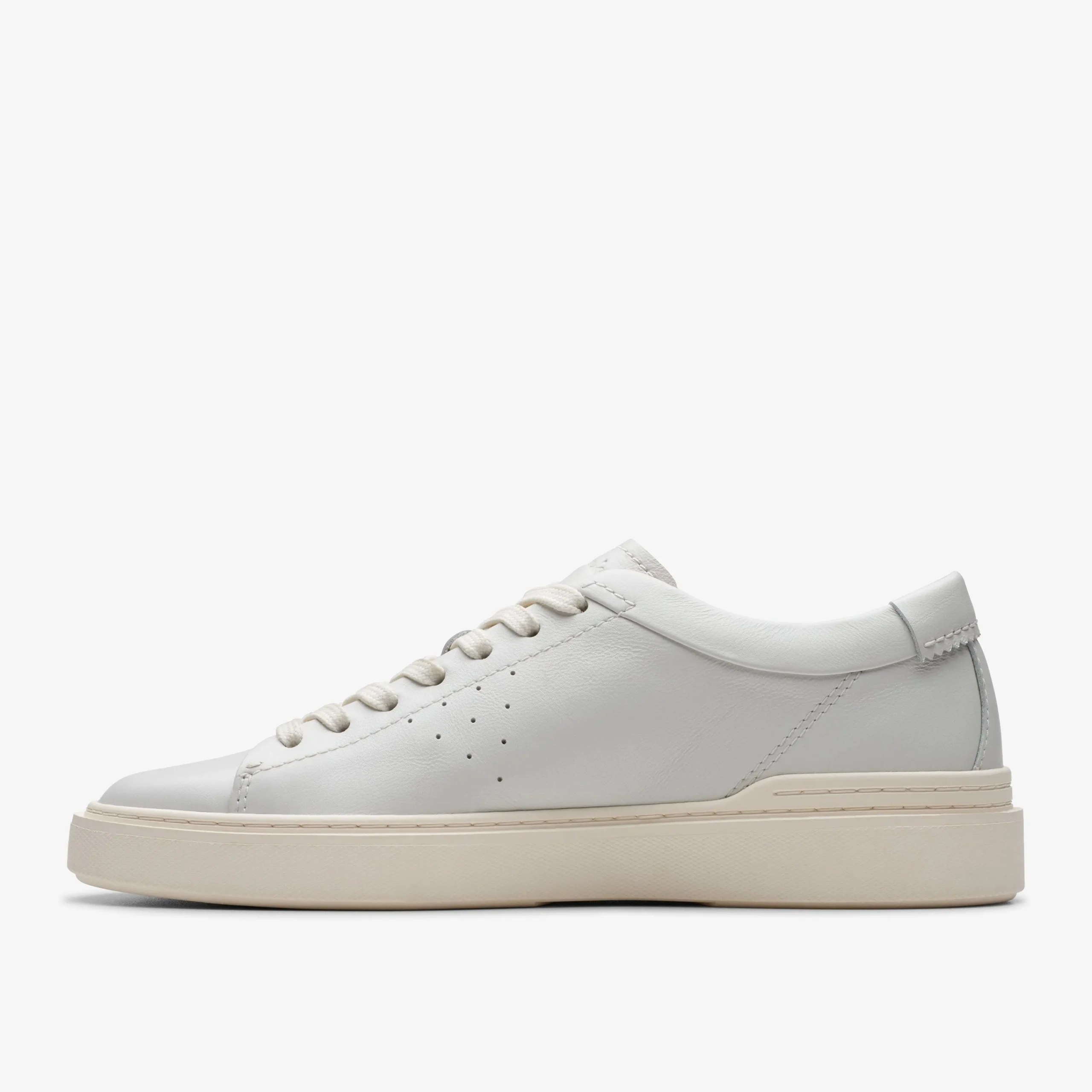 Clarks Craft Swift White Leather Cheap