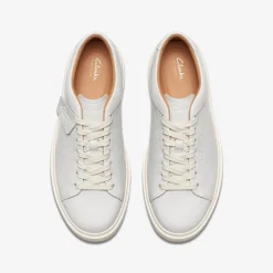 Clarks Craft Swift White Leather Cheap