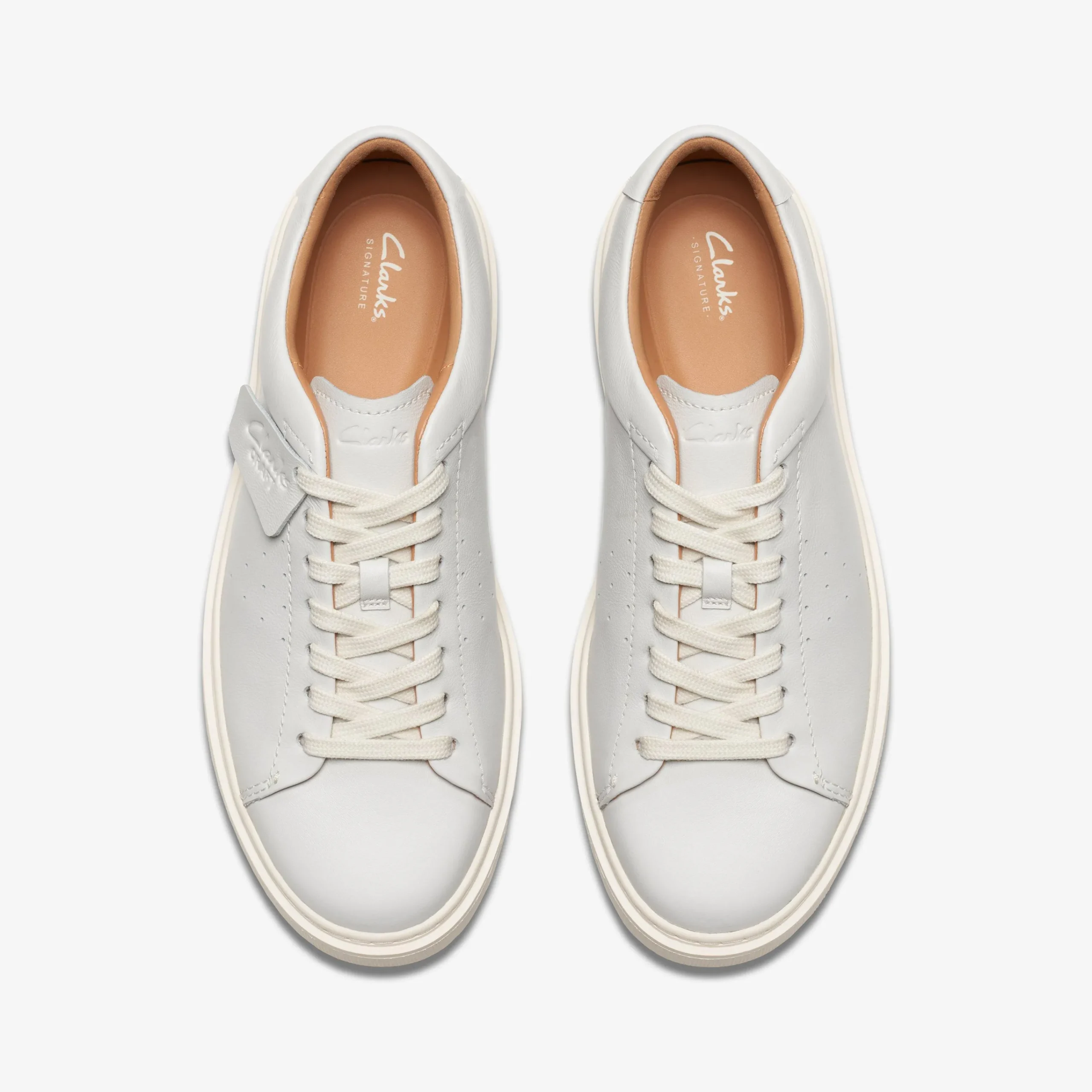 Clarks Craft Swift White Leather Cheap