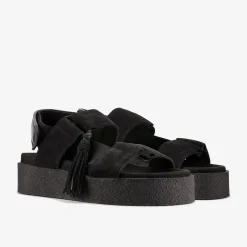 Clarks Crepe Sandal Black Flash Sale