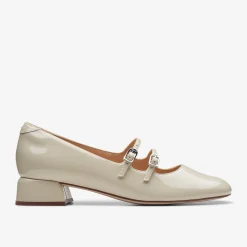 Clarks Daiss 30 Shine Ivory Patent Flash Sale