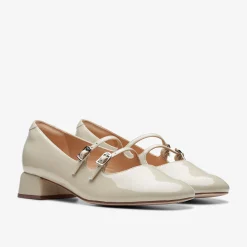 Clarks Daiss 30 Shine Ivory Patent Flash Sale