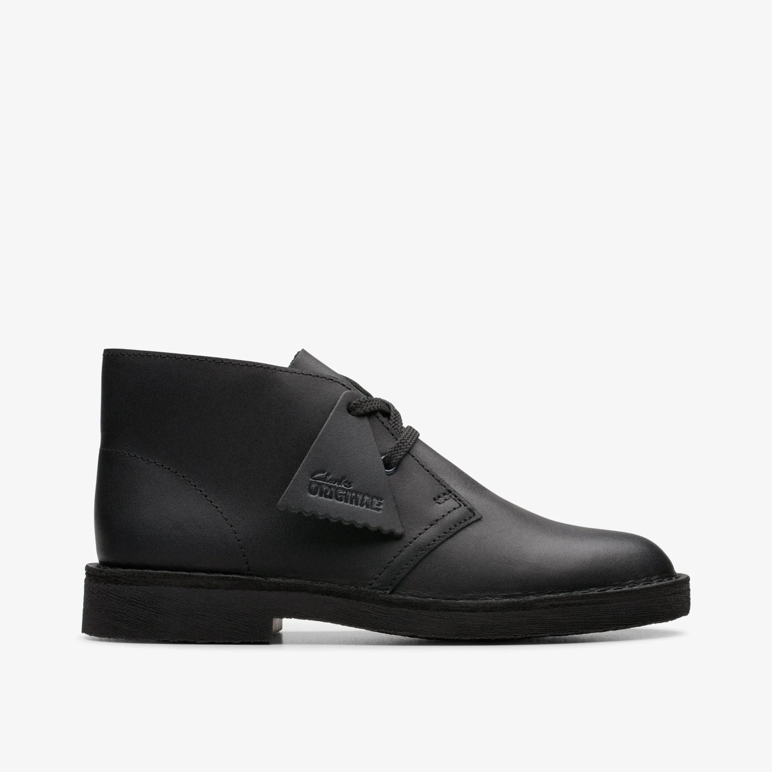 Clarks Desert Boot Older Black Leather Cheap