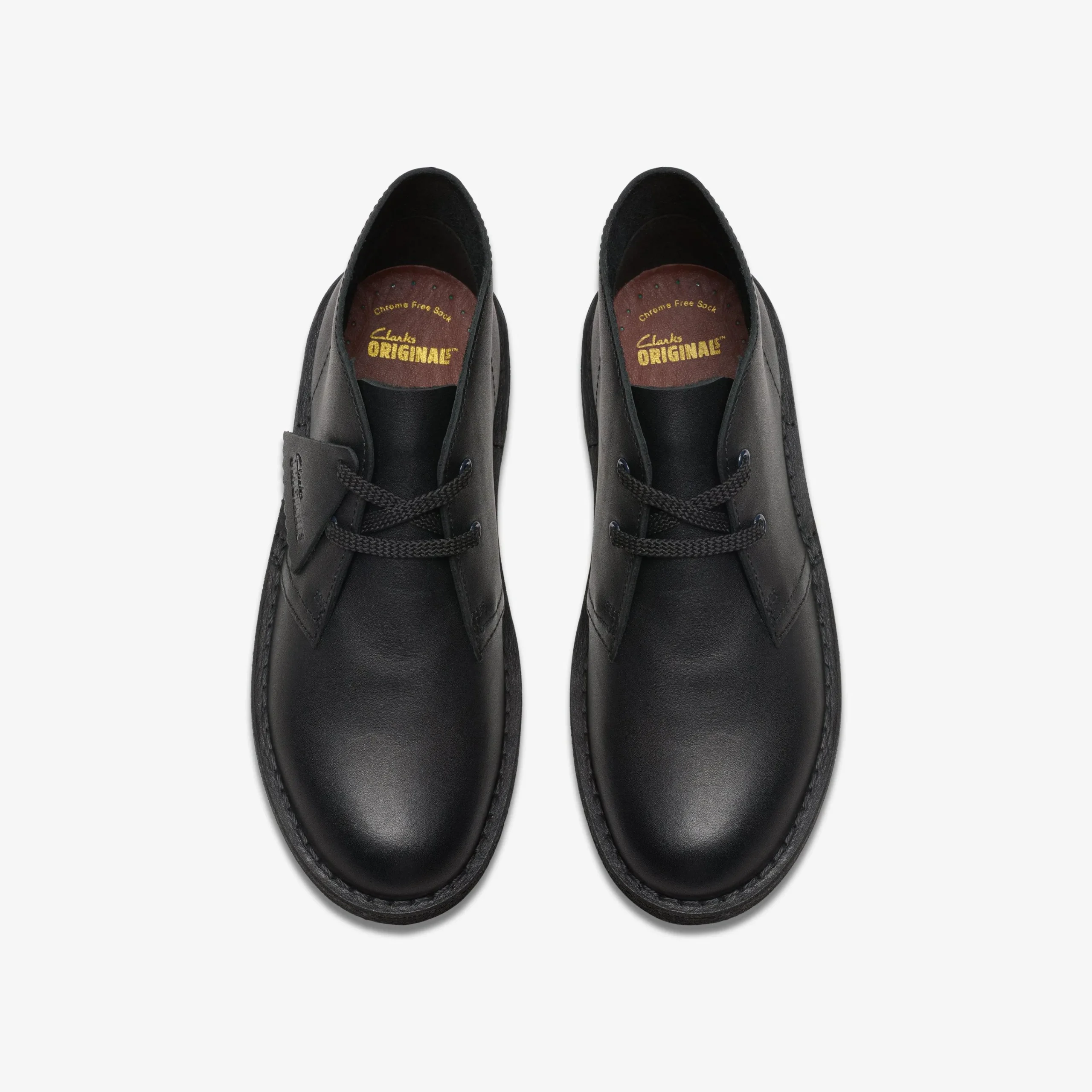 Clarks Desert Boot Older Black Leather Cheap