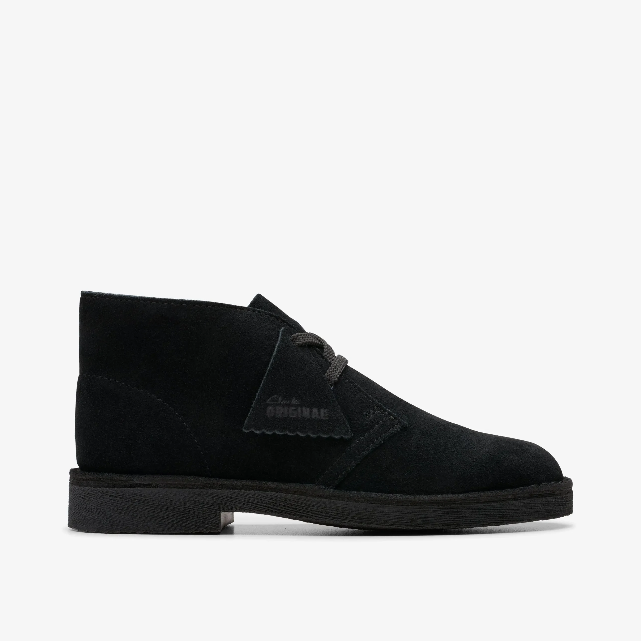 Clarks Desert Boot Older Black Suede Fashion