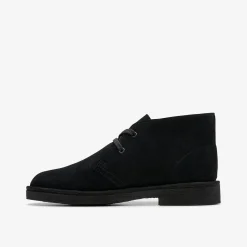 Clarks Desert Boot Older Black Suede Fashion