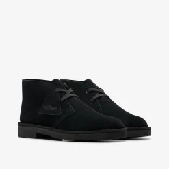Clarks Desert Boot Older Black Suede Fashion