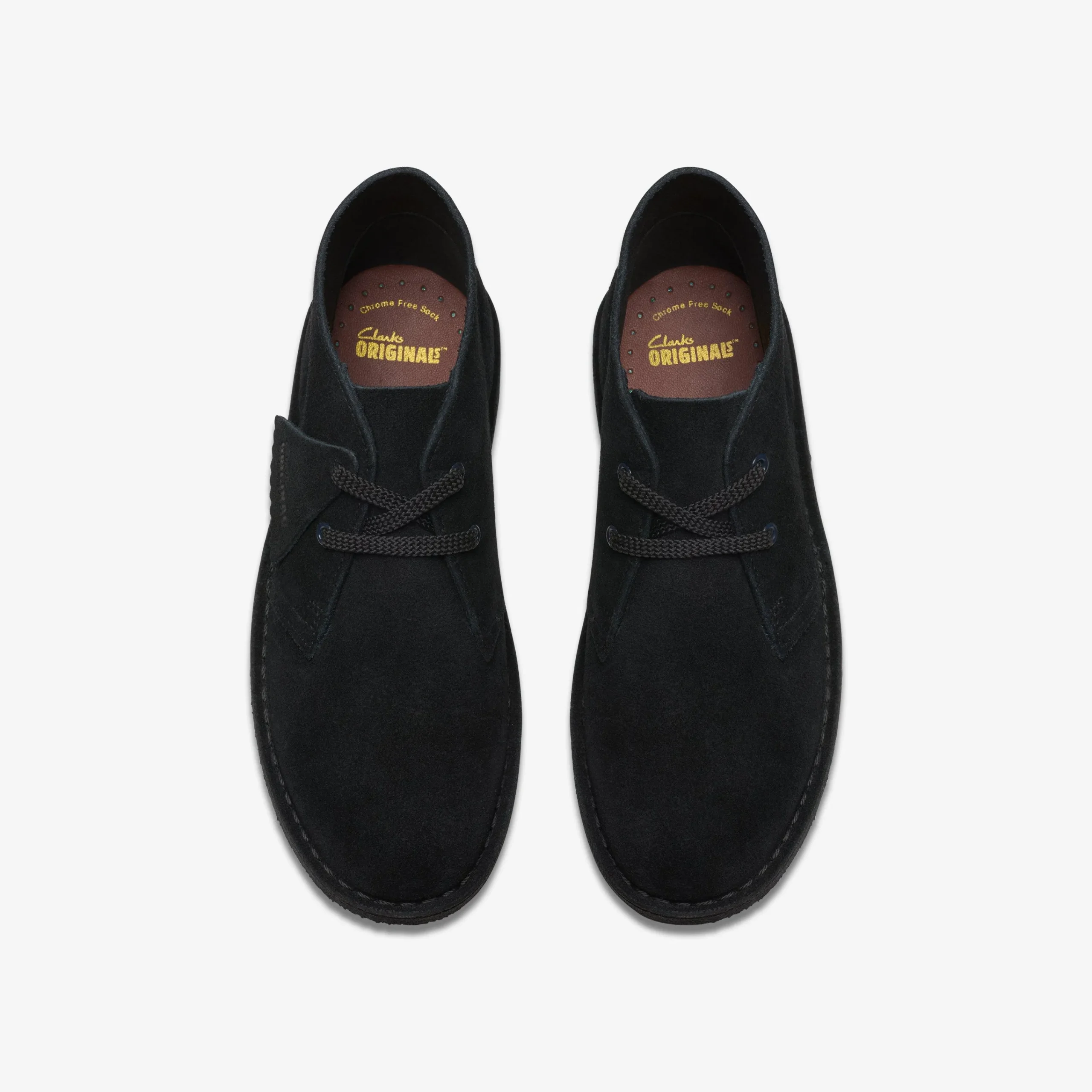 Clarks Desert Boot Older Black Suede Fashion