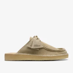 Clarks Desert Nomad Mule Pale Grey Suede Discount