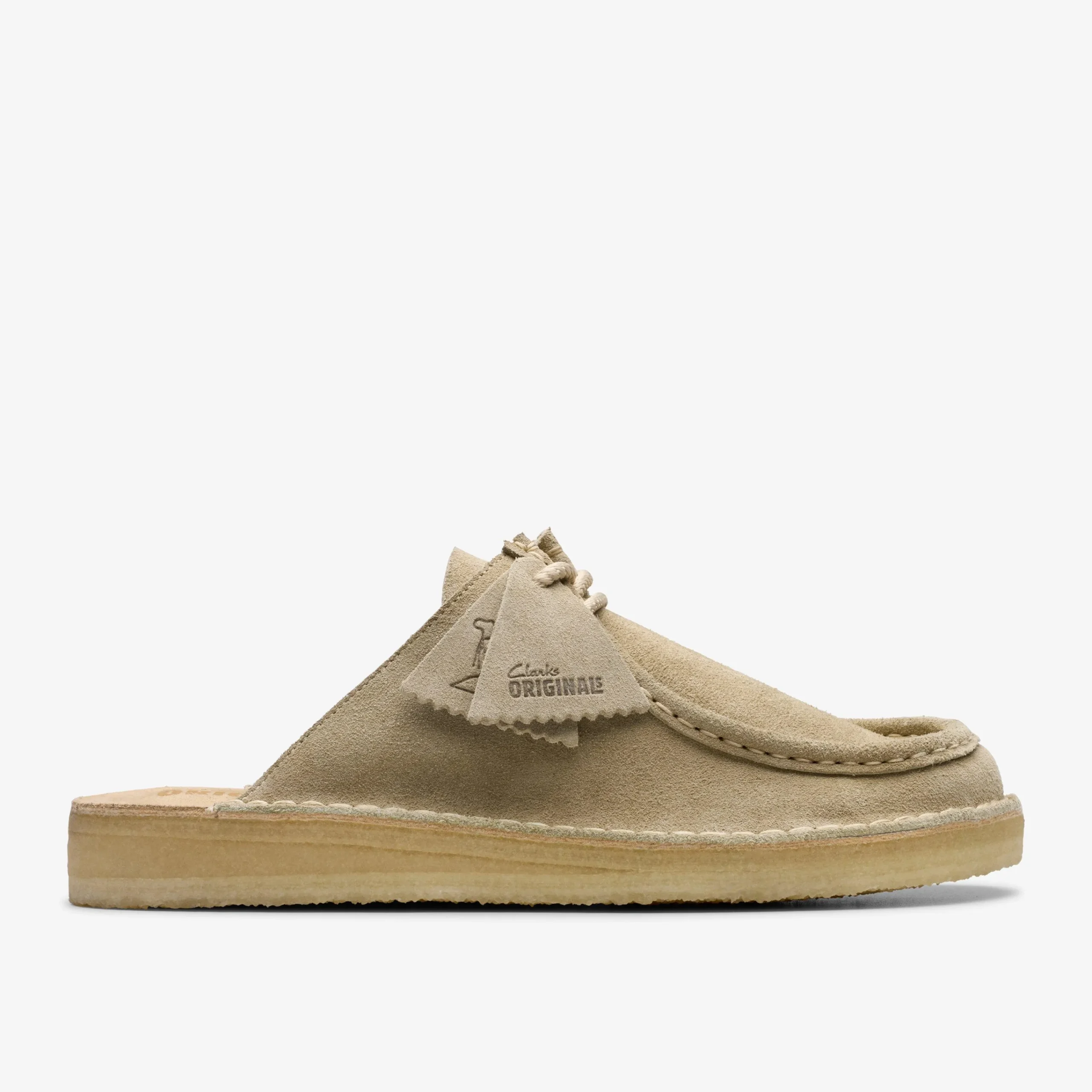 Clarks Desert Nomad Mule Pale Grey Suede Discount
