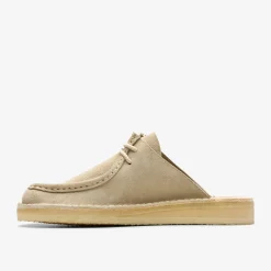 Clarks Desert Nomad Mule Pale Grey Suede Discount
