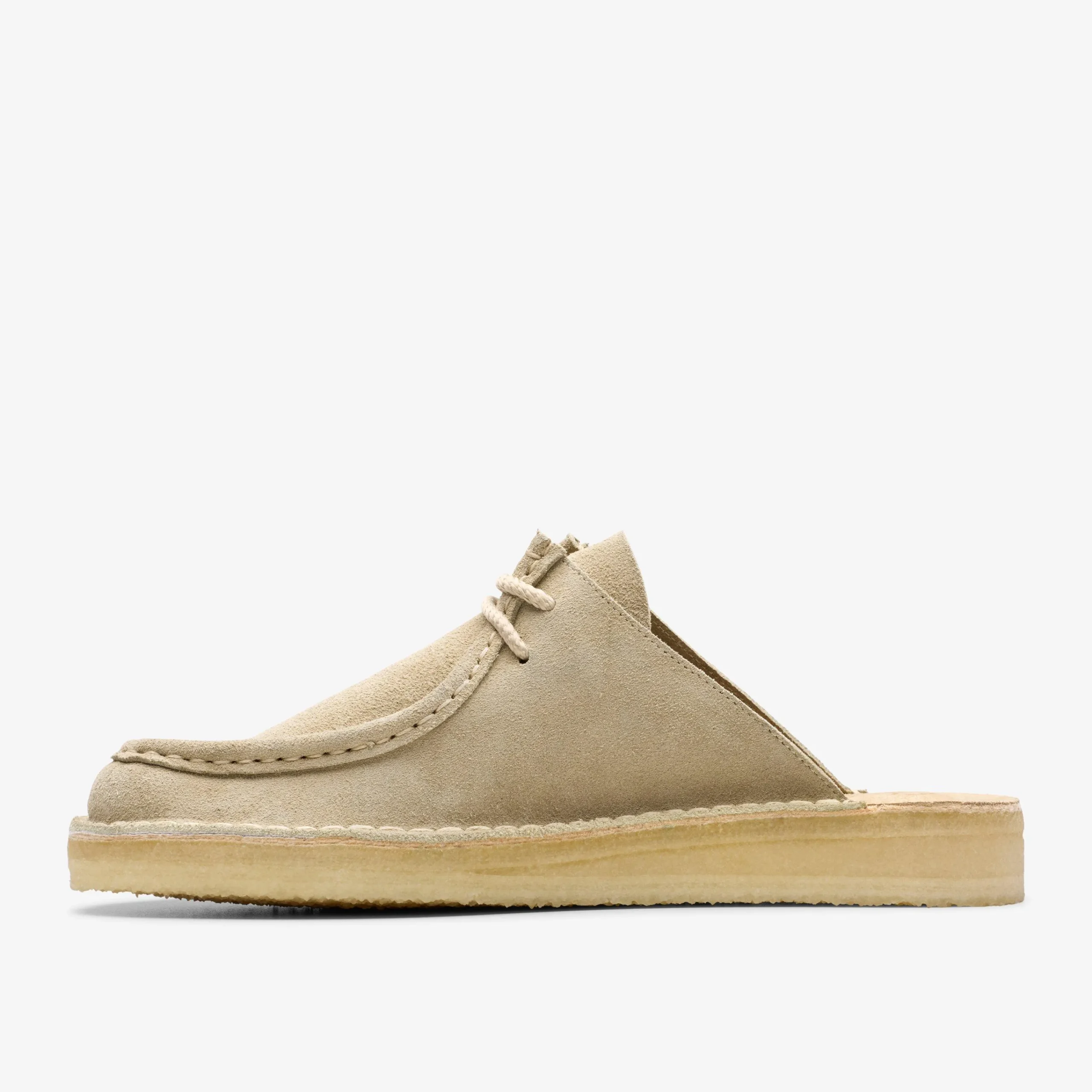 Clarks Desert Nomad Mule Pale Grey Suede Discount