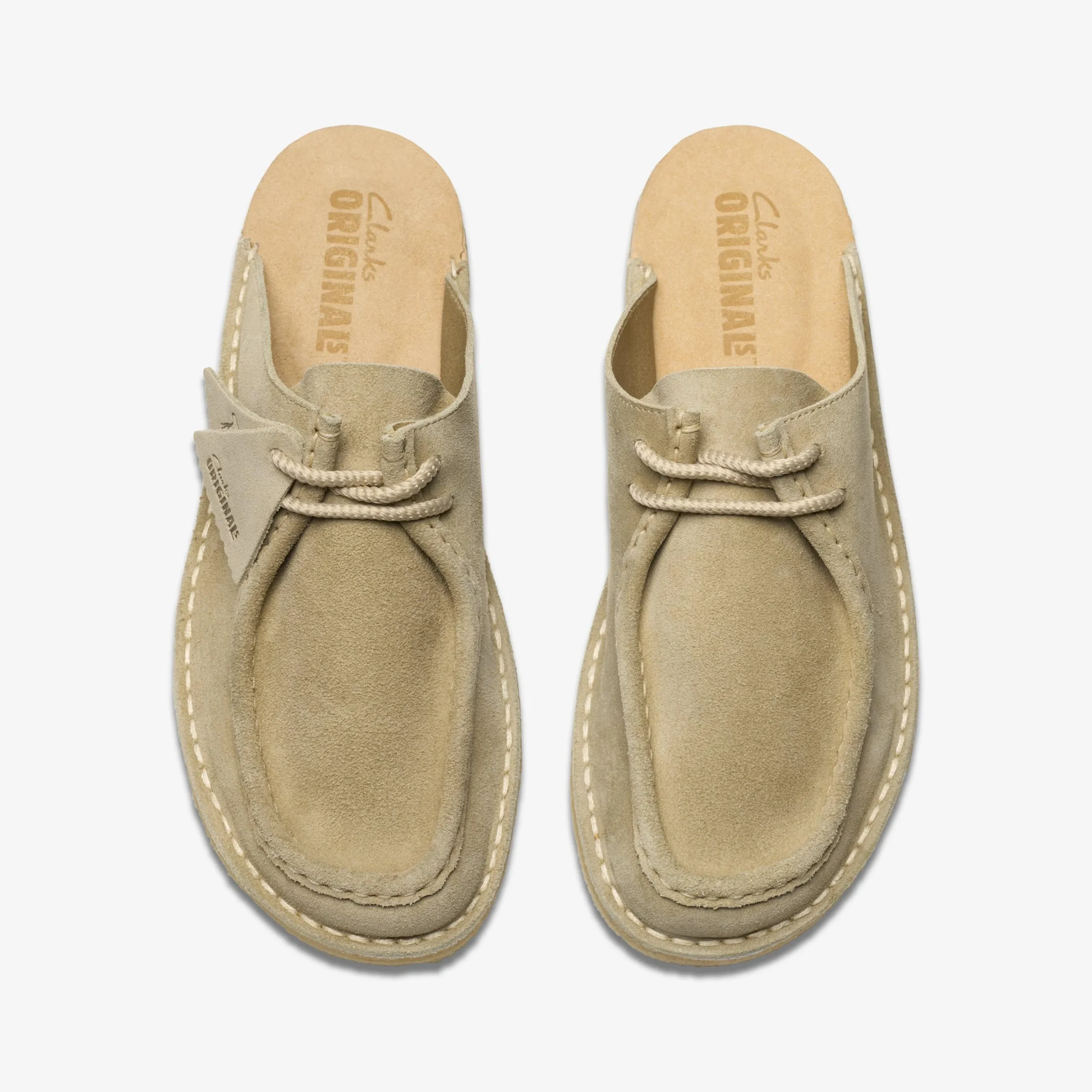 Clarks Desert Nomad Mule Pale Grey Suede Discount