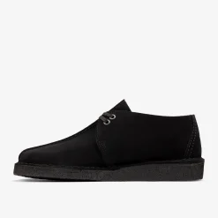 Clarks Desert Trek Black Suede Clearance