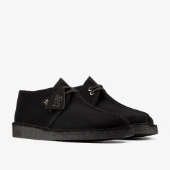 Clarks Desert Trek Black Suede Clearance