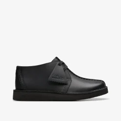 Clarks Desert Trek Older Black Leather New