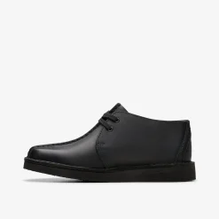 Clarks Desert Trek Older Black Leather New