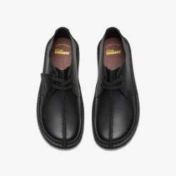 Clarks Desert Trek Older Black Leather New