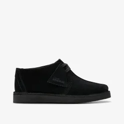 Clarks Desert Trek Older Black Suede Discount