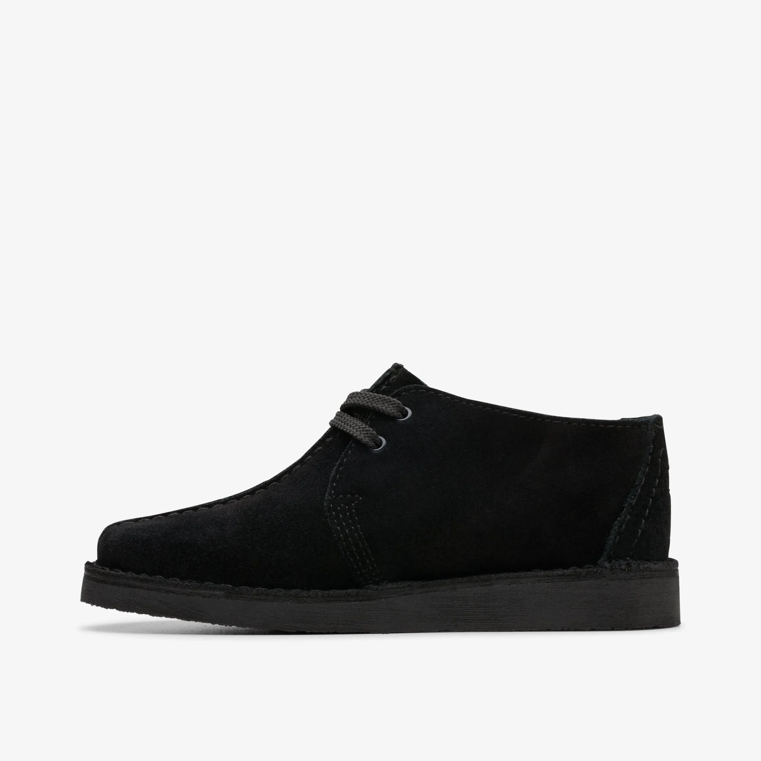 Clarks Desert Trek Older Black Suede Discount