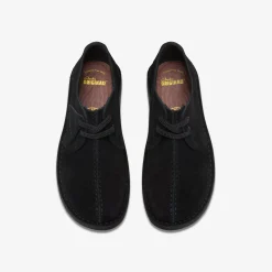 Clarks Desert Trek Older Black Suede Discount