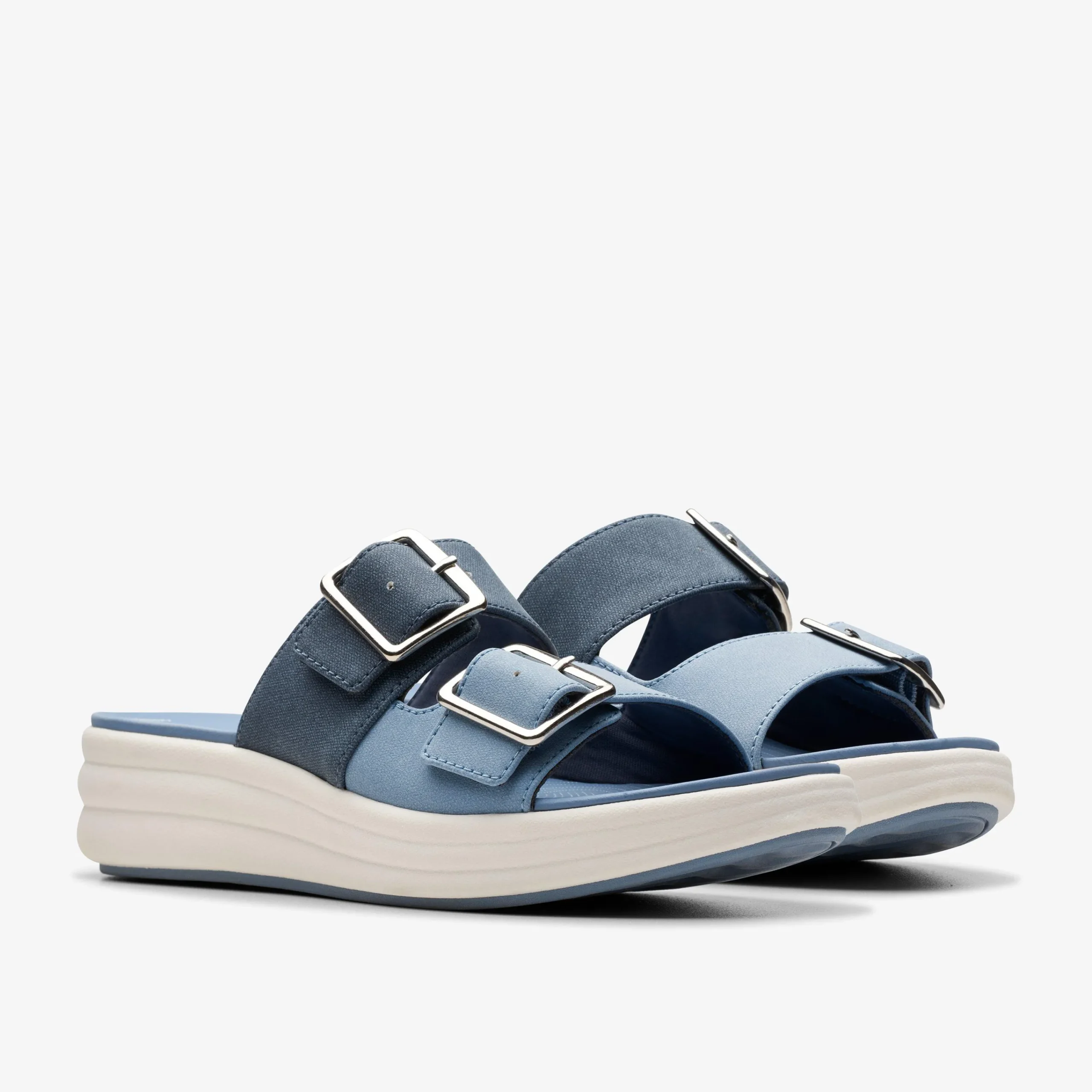Clarks Drift Buckle Denim Combination New