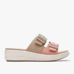 Clarks Drift Buckle Peach Combination Clearance