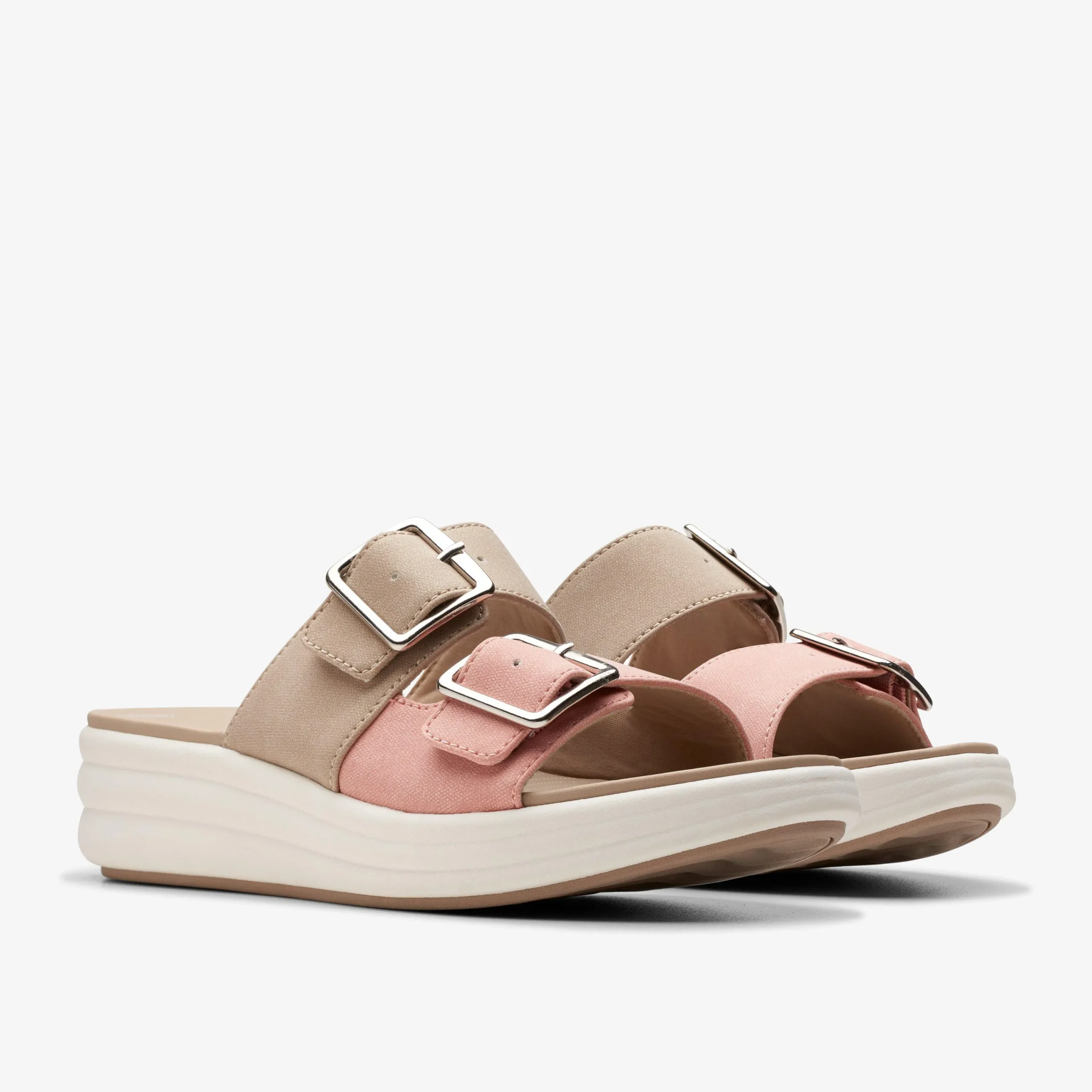 Clarks Drift Buckle Peach Combination Clearance