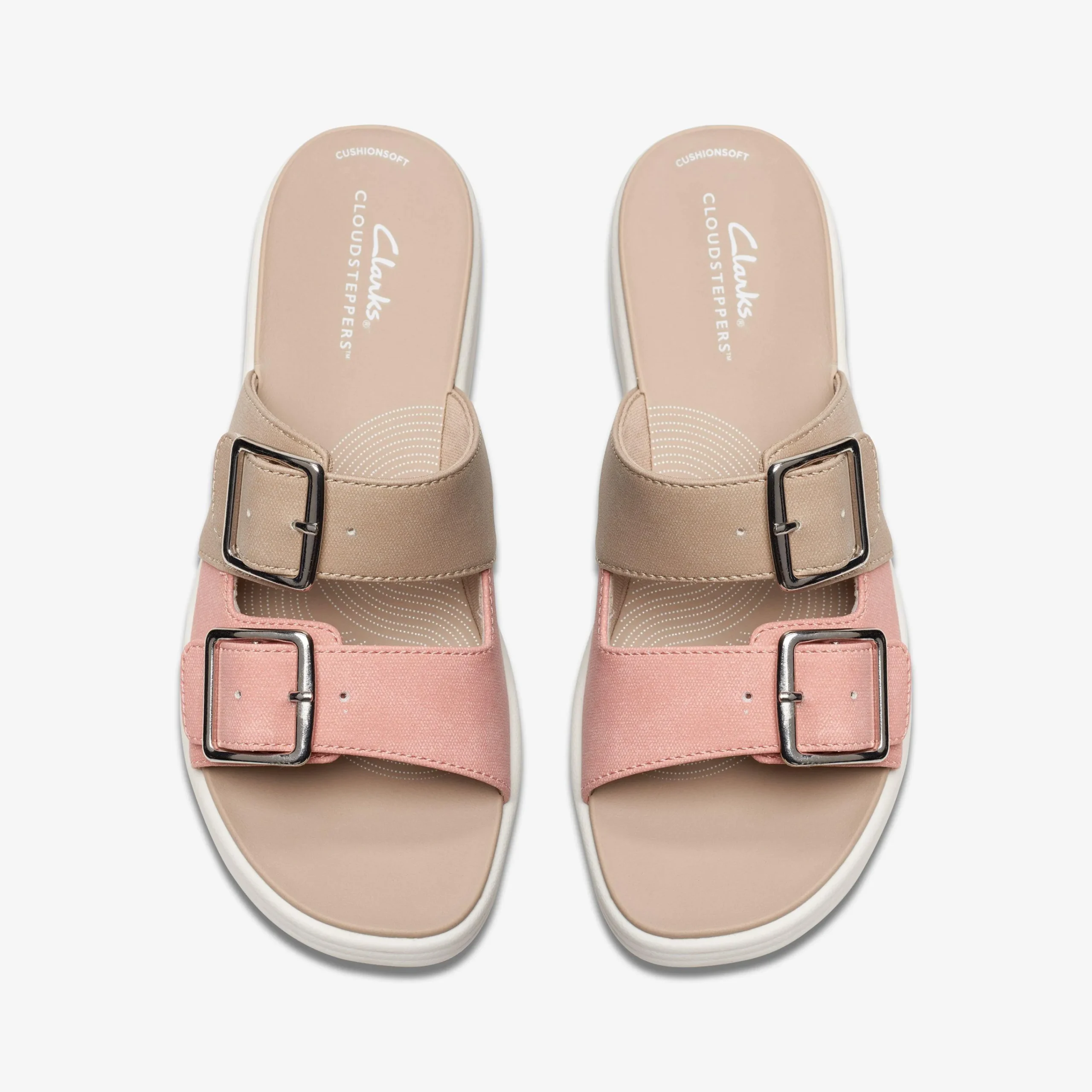 Clarks Drift Buckle Peach Combination Clearance