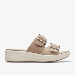 Clarks Drift Buckle Sand Combination Best Sale